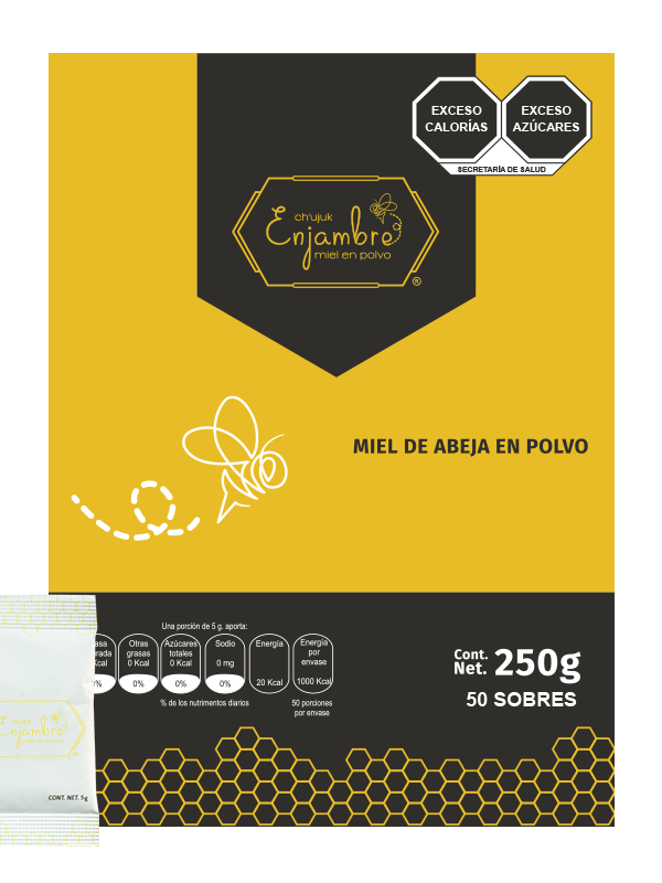 Miel en Polvo Chujuk Enjambre caja 50 sachets 5 gr. c/u